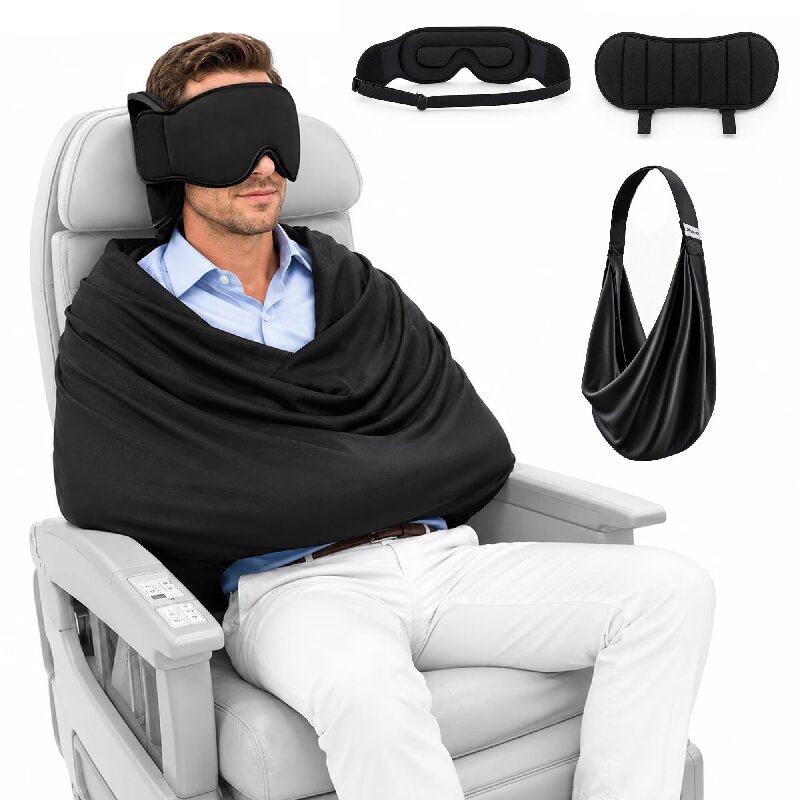 Travel Accessories Long Flight - 3'ü 1 Arada Uçak Uyku Seti: