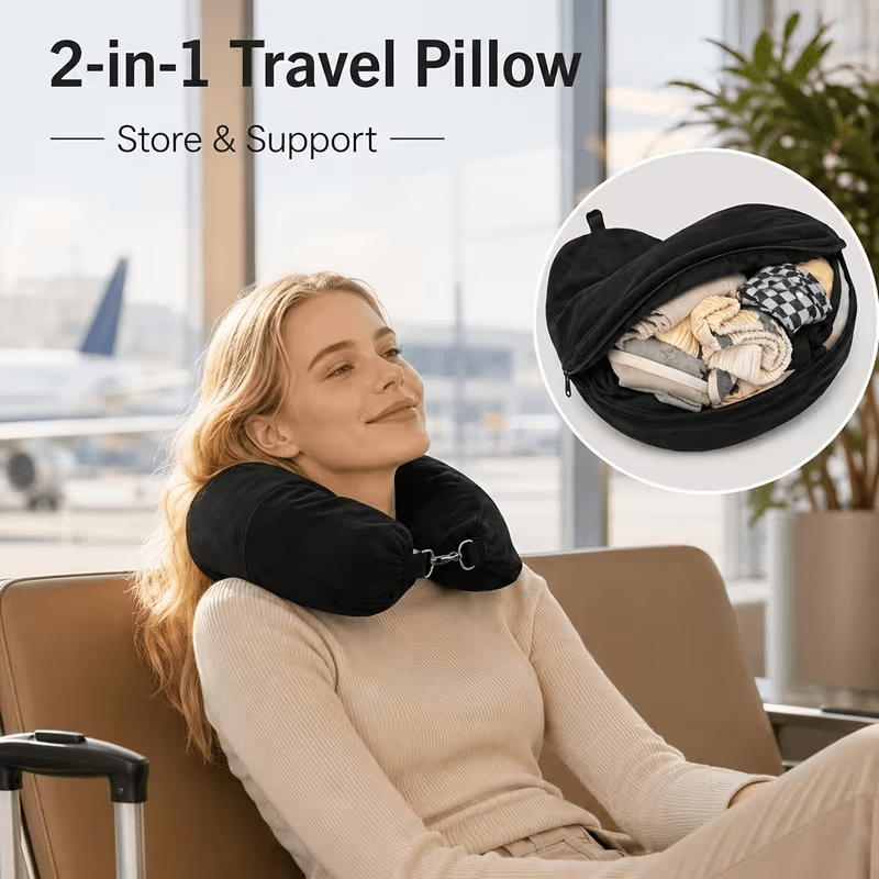 Travel Accessories Long Flight - 1 adet U Şeklinde Yastık Kılıfı